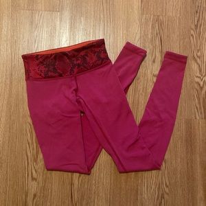 Red Lululemon Leggings